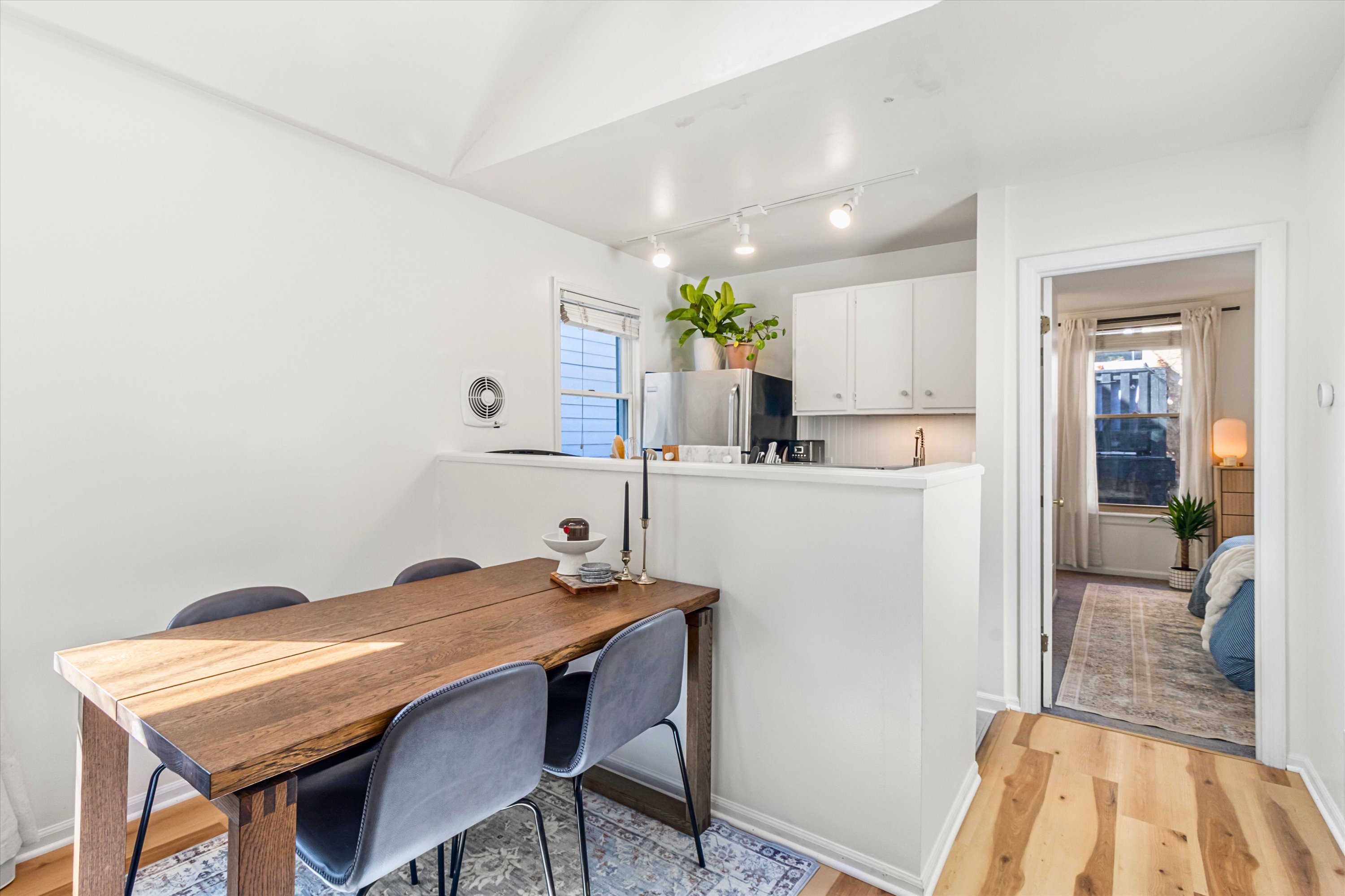 Dining area and kitchen